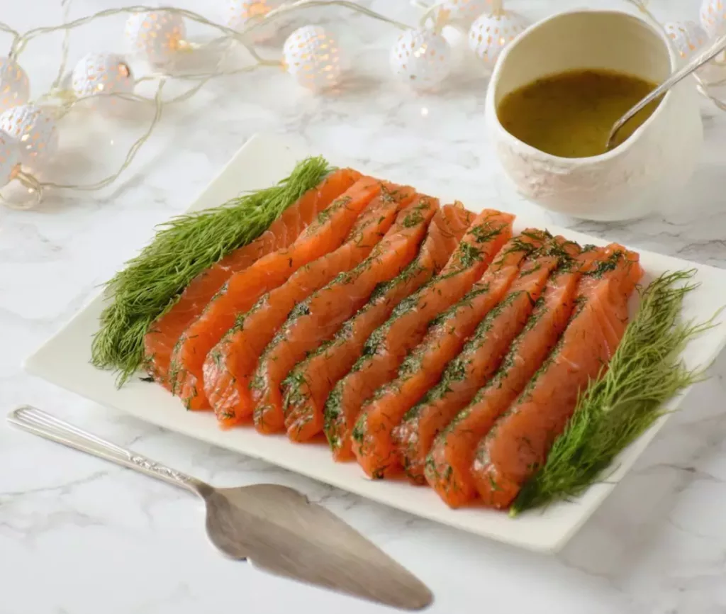 Saumon Gravlax à la Scandinave, Aneth et Baies