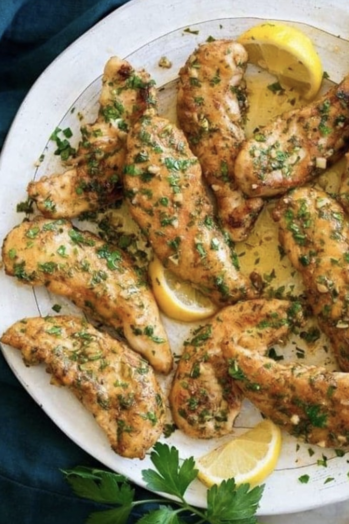 Filets de poulet au beurre citronné