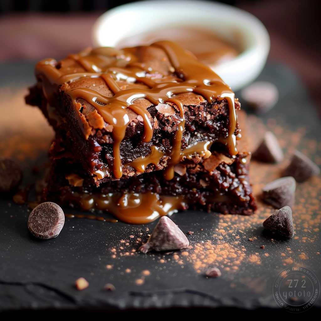 Brownie Chocolat Caramel au Beurre Salé - Recette Gourmande et Facile