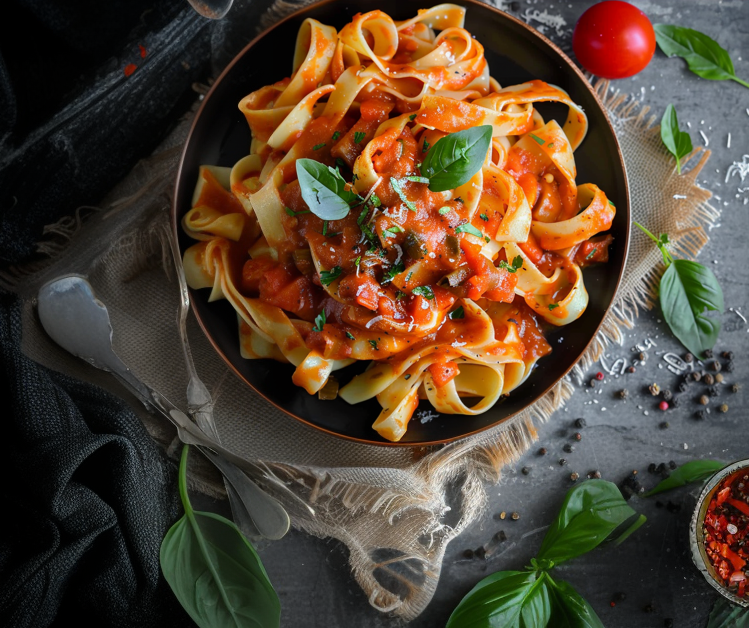 Recette de tagliatelles à la sauce aux poivrons | Savoureuses et faciles à préparer